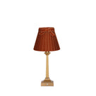 EIFFEL Rechargeable Lamp with 7.1" Burnt Orange Velvet Lampshade