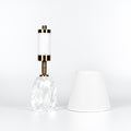 CINDERELLA RECHARGEABLE LAMP WITH CLASSIC WHITE LINEN LAMPSHADE