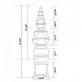 SOVEREIGN Rounded 42.5" Grand Tulipiere Tower in Delft Blue
