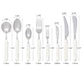 White Marble Flatware Set for 4