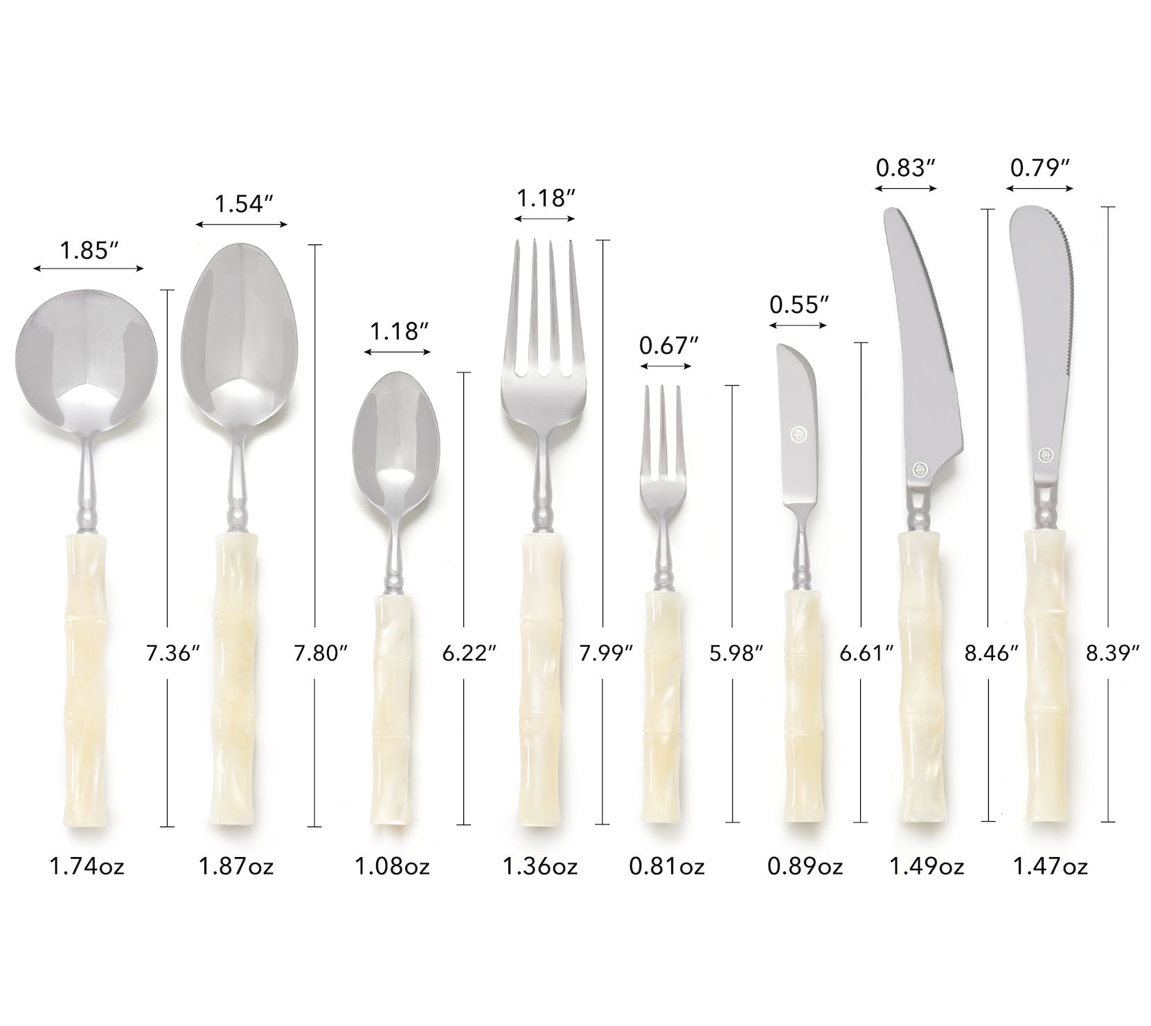 Pearl Marble Flatware Set for 1