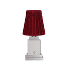 OSCAR Silver Rechargeable Lamp with 5.5" Vampire Velvet Lampshade
