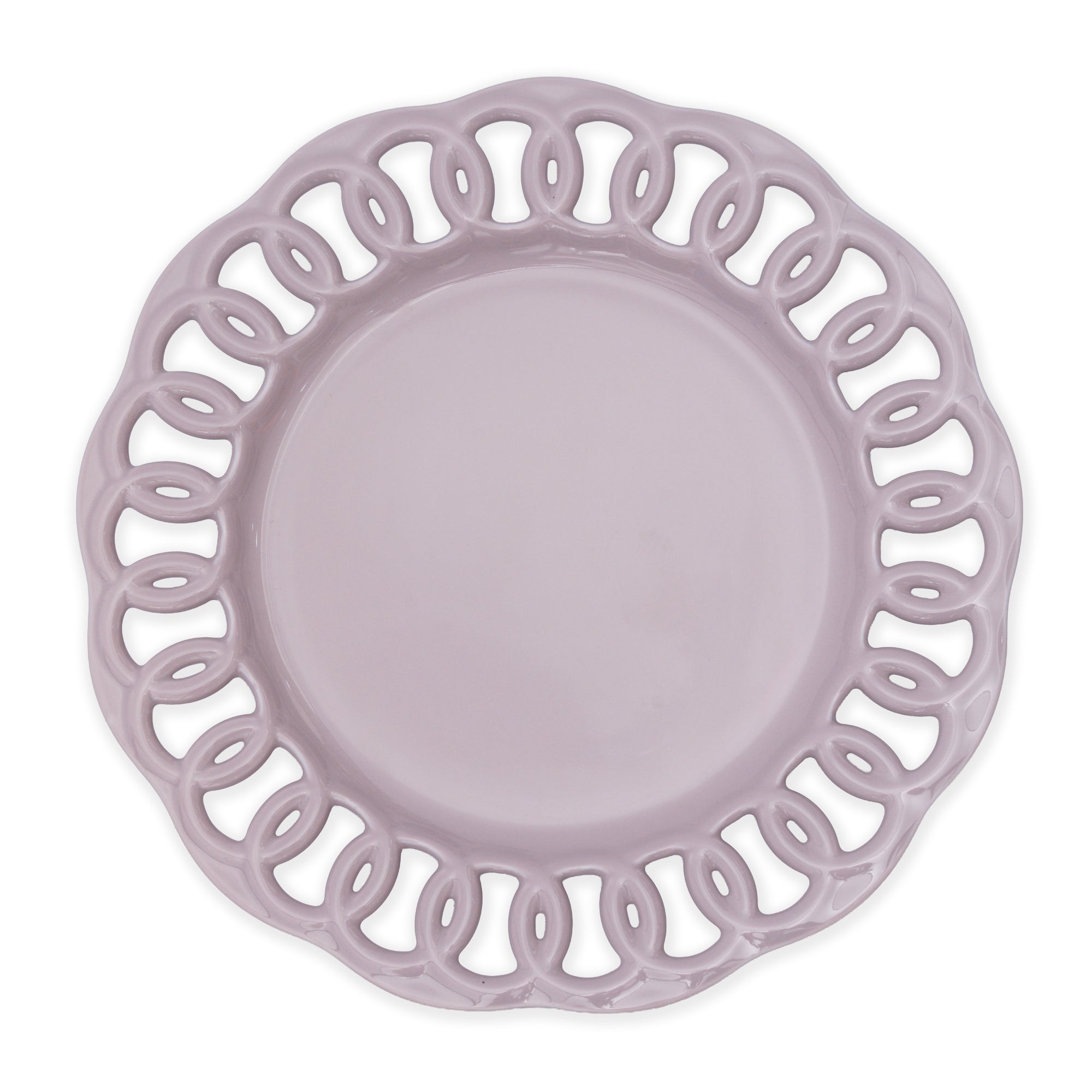 Violet Ceramic Dinner Plates Set of 4