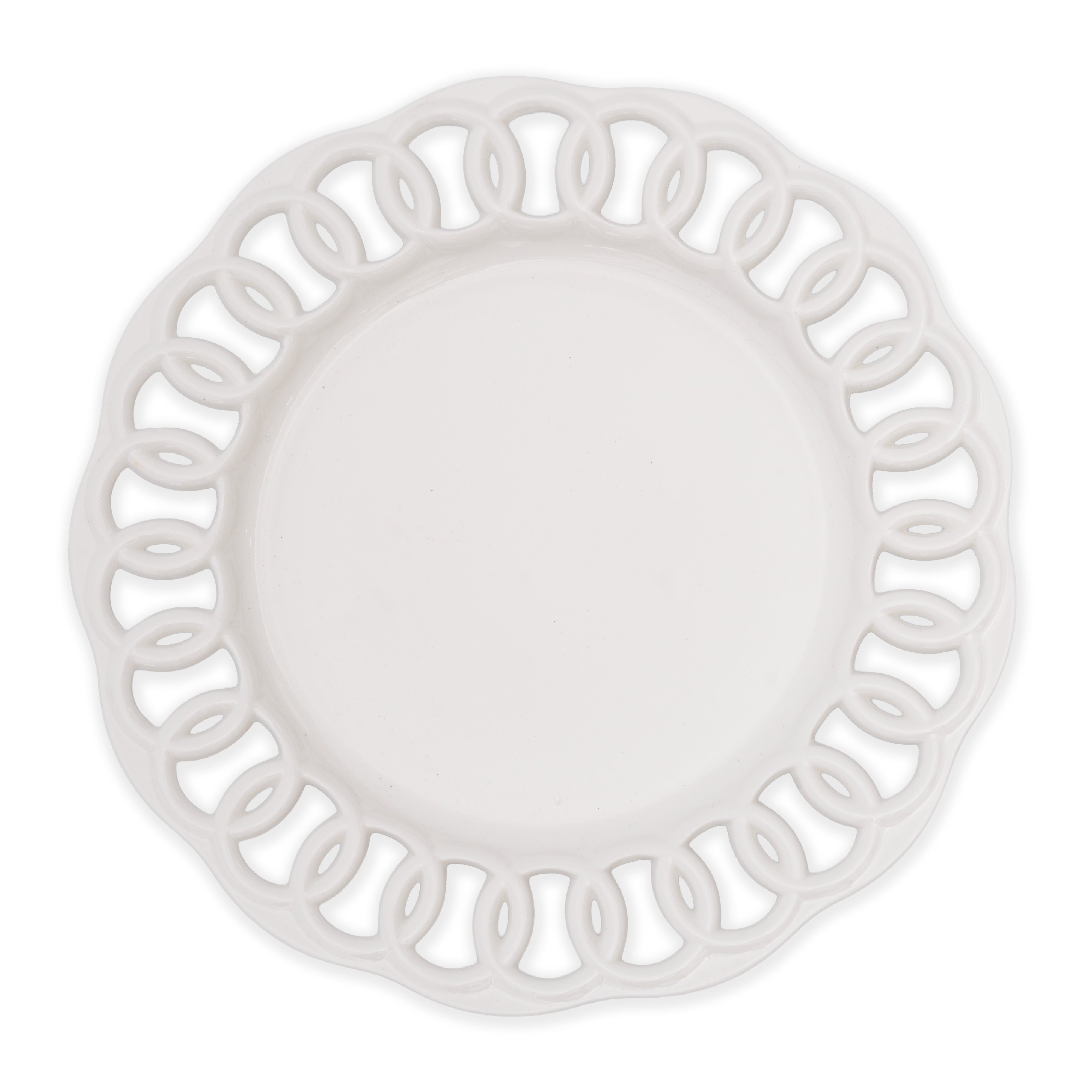 White Ceramic Dinner Plate