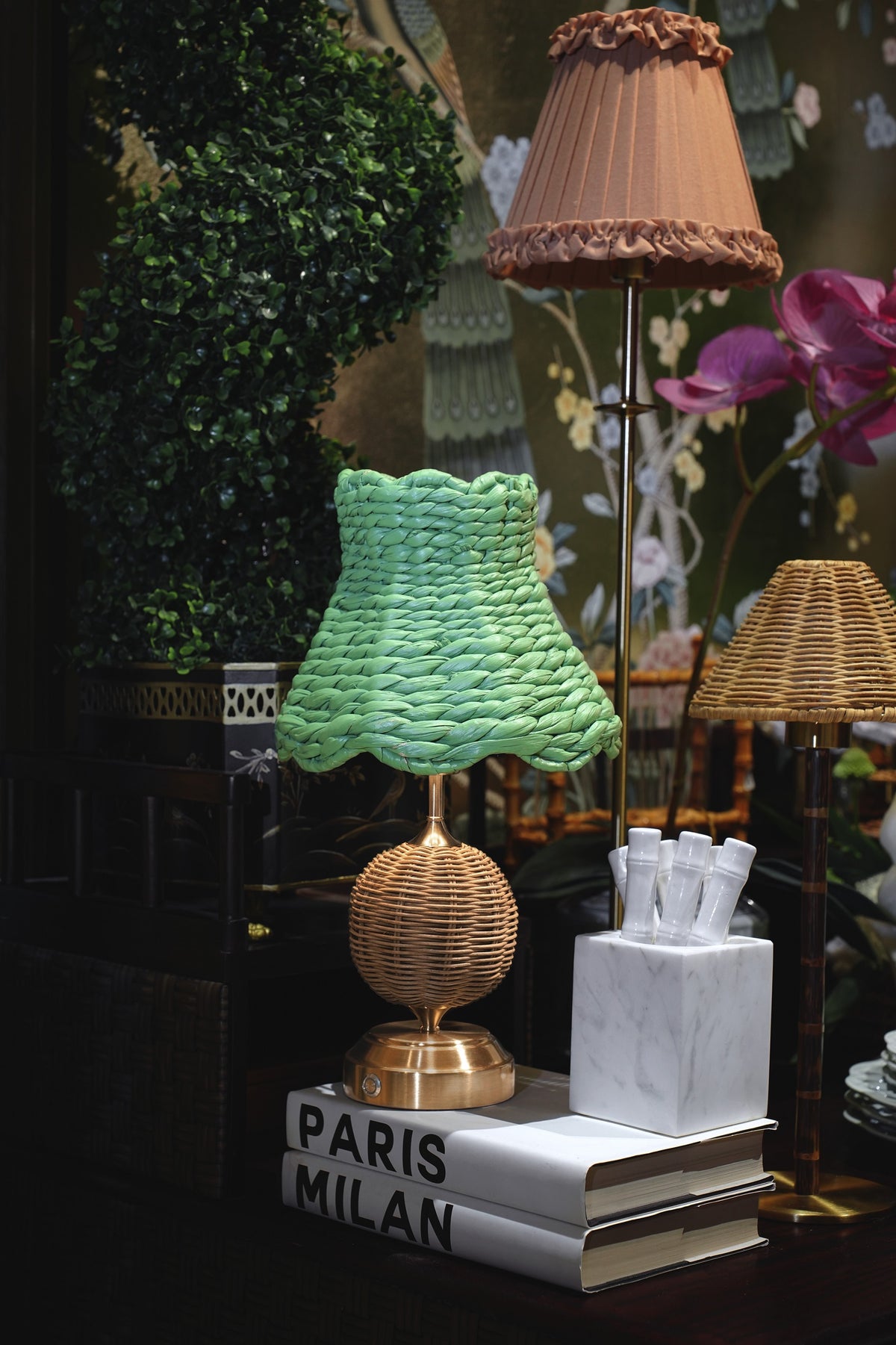 Olive Ruffle 7.1" Lampshade
